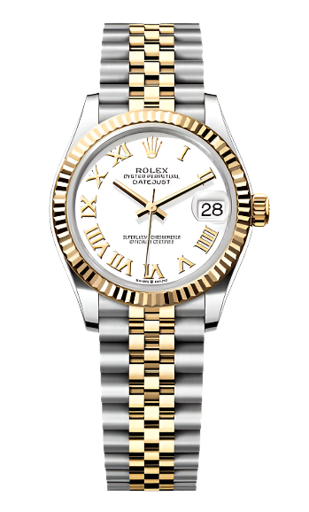 Rolex - Unworn Two Tone Yellow Gold Datejust 31mm White Roman Dial Jubilee Bracelet 278273