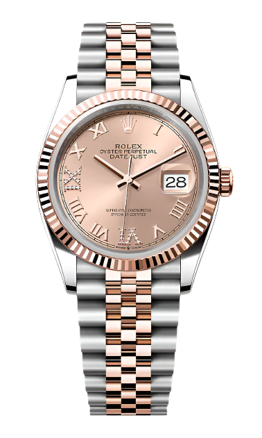 Rolex - Unworn Two Tone Rose Gold Datejust 36mm Pink Diamond VI Dial Jubilee Bracelet 126231