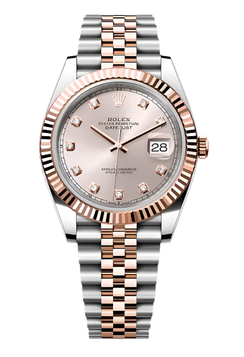 Rolex - Unworn Two Tone Rose Gold Datejust 41mm Sundust Diamond Dial Jubilee Bracelet 126331