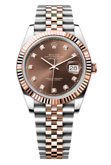 Rolex - Unworn Two Tone Rose Gold Datejust 41mm Chocolate Diamond Dial Jubilee Bracelet 126331