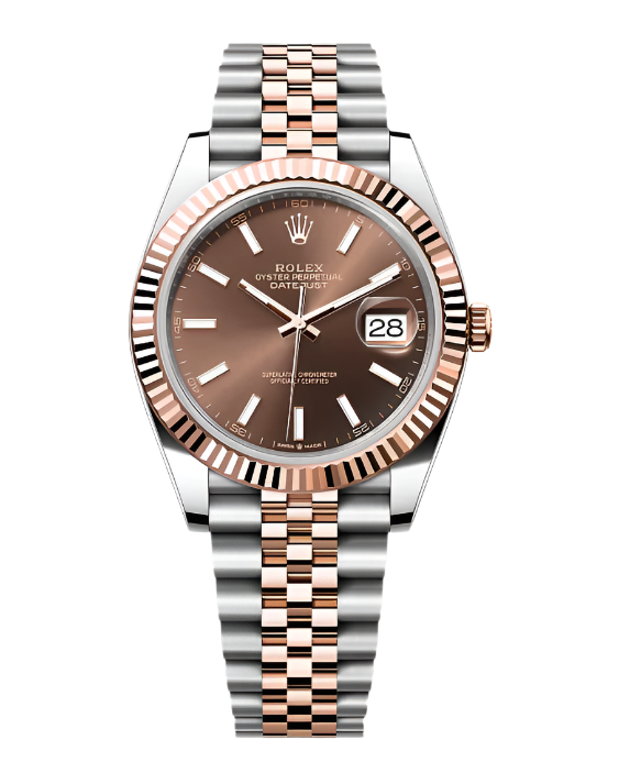 Rolex - Unworn Two Tone Rose Gold Datejust 41mm Chocolate Index Dial Jubilee Bracelet 126331