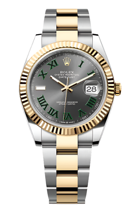 Rolex - Unworn Two Tone Yellow Gold Datejust 41mm Wimbledon Roman Dial Oyster Bracelet 126333