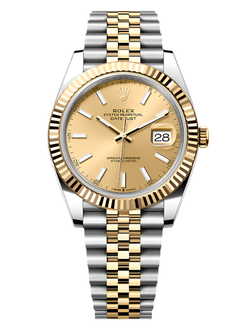 Rolex - Unworn Two Tone Yellow Gold Datejust 41mm Champagne Index Dial Jubilee Bracelet 126333