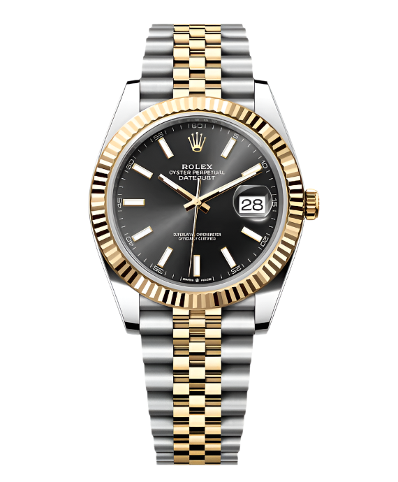 Rolex - Unworn Two Tone Yellow Gold Datejust 41mm Black Index Dial Jubilee Bracelet 126333