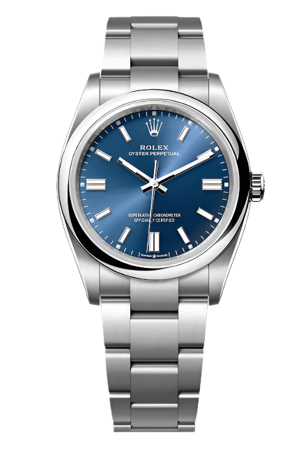 Rolex - Unworn Stainless Steel Oyster Perpetual 36mm Blue Dial 126000