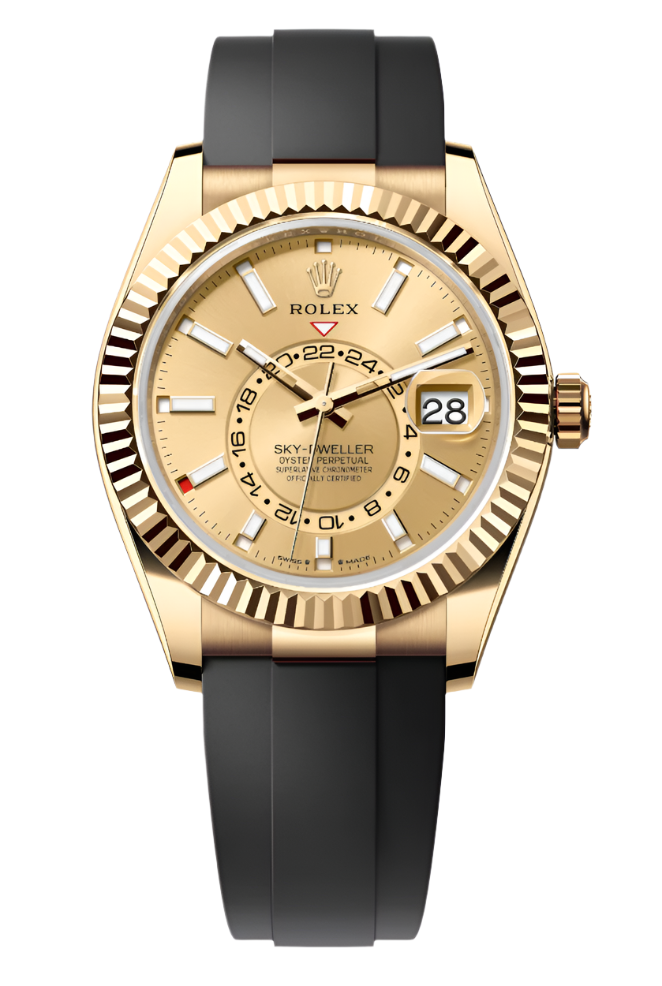 Rolex - Unworn Yellow Gold Sky-Dweller Champagne Dial Oysterflex 336238