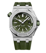 Audemars Piguet - Pre-owned 42mm Royal Oak Offshore Green 15710ST