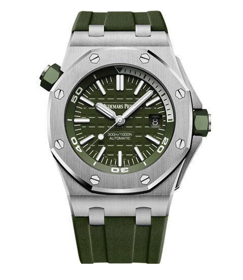 Audemars Piguet - Pre-owned 42mm Royal Oak Offshore Green 15710ST