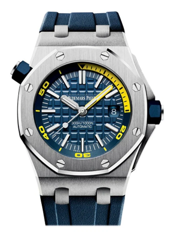 Audemars Piguet - Pre-owned 42mm Royal Oak Offshore Blue/Yellow 15710ST