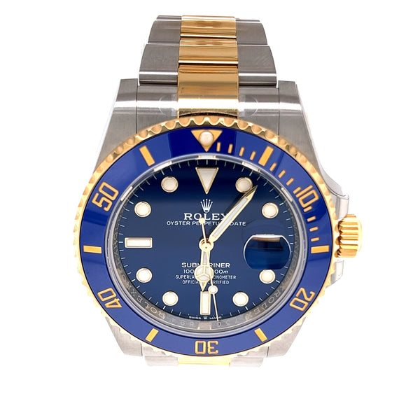 Rolex - Two Tone Yellow Submariner Bluesy 126613LB – David and Sons Timepieces