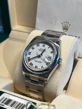 Rolex - Pre-owned Datejust 36mm White Roman Dial 116200